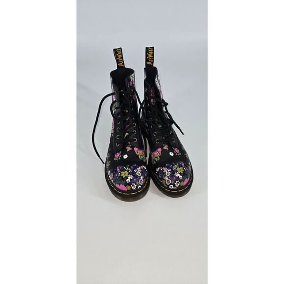 Dr. Martens 1460 Pascal Combat Boot Vintage Ditsy Floral Sz 8L Grunge Fairy - Picture 2 of 5